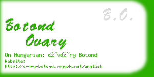 botond ovary business card